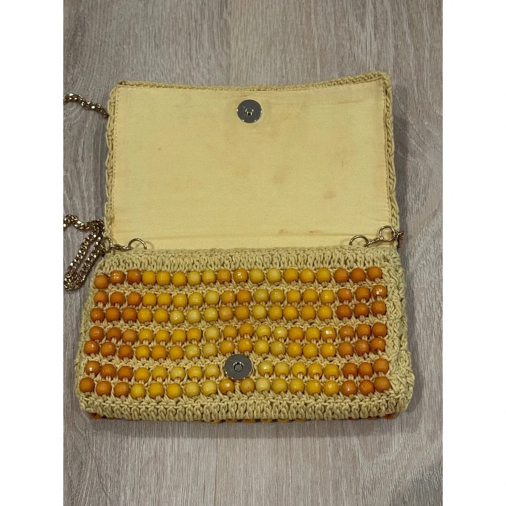 Anthropologie beaded yellow
